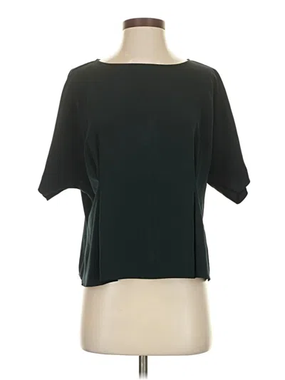 Pre-owned Uniqlo Short Sleeve Blouse In Black