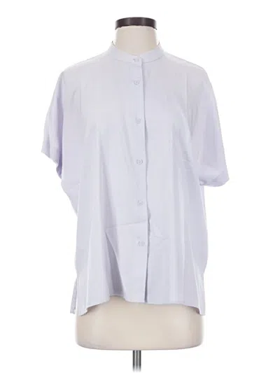 Pre-owned Uniqlo Short Sleeve Blouse In Purple