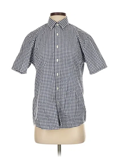 Pre-owned Uniqlo Short Sleeve Button Down Shirt In Blue