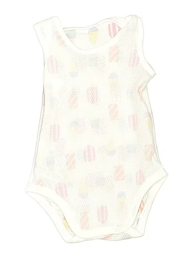 Pre-owned Uniqlo Kids' Short Sleeve Onesie In Ivory