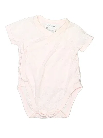 Pre-owned Uniqlo Babies' Short Sleeve Onesie In Ivory