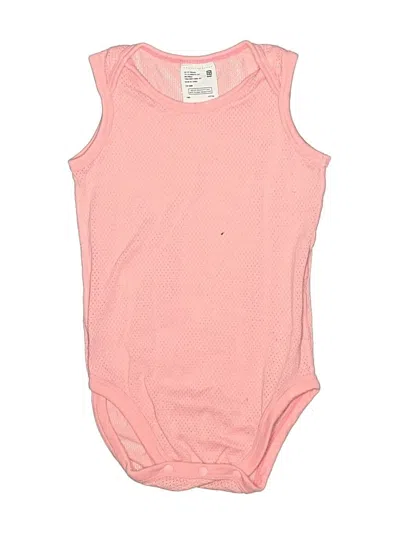 Pre-owned Uniqlo Kids' Short Sleeve Onesie In Pink