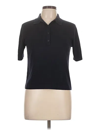 Pre-owned Uniqlo Short Sleeve Polo Shirt In Black