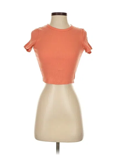 Pre-owned Uniqlo Short Sleeve T-shirt In Orange