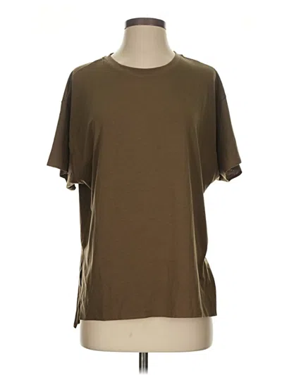 Pre-owned Uniqlo Short Sleeve T-shirt In Brown