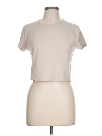 Pre-owned Uniqlo Short Sleeve T-shirt In Tan