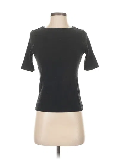 Pre-owned Uniqlo Short Sleeve Turtleneck In Black