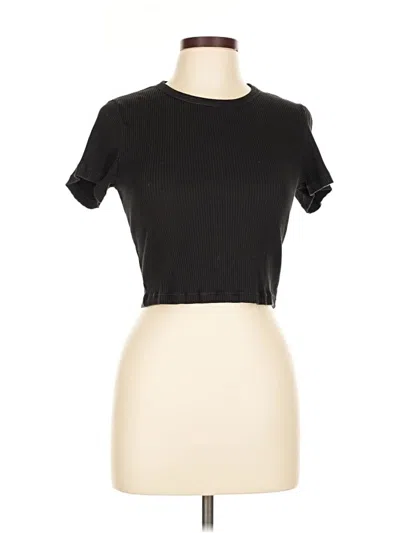 Pre-owned Uniqlo Short Sleeve Turtleneck In Black