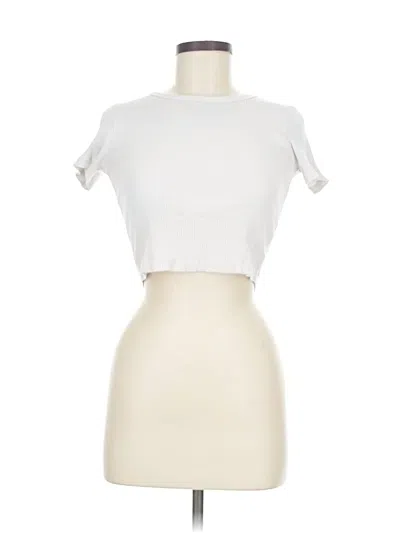 Pre-owned Uniqlo Short Sleeve Turtleneck In White