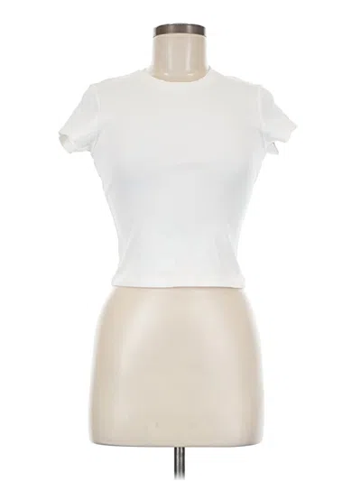 Pre-owned Uniqlo Short Sleeve Turtleneck In White