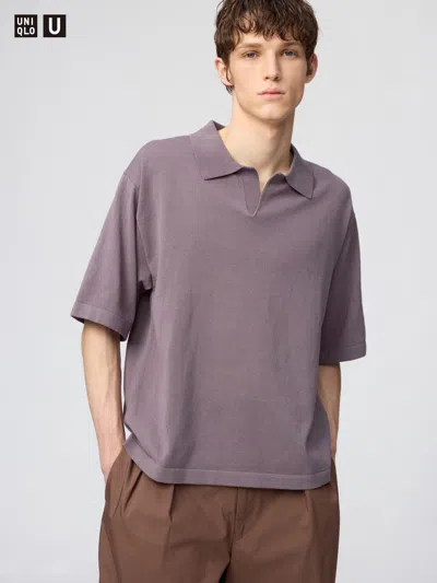 Uniqlo Skipper Polo Sweater Purple Xl  Us