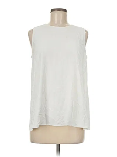 Pre-owned Uniqlo Sleeveless Blouse In White