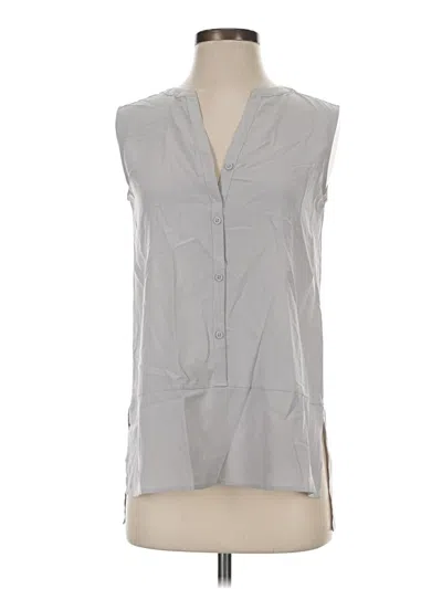 Pre-owned Uniqlo Sleeveless Button Down Shirt In Gray