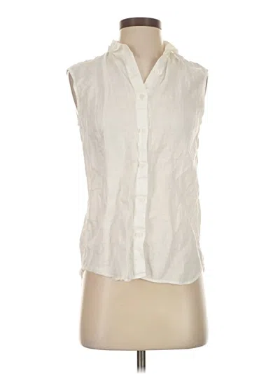 Pre-owned Uniqlo Sleeveless Button Down Shirt In White