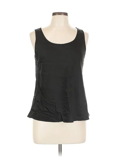 Pre-owned Uniqlo Sleeveless Top Black Scoop Neck Tops