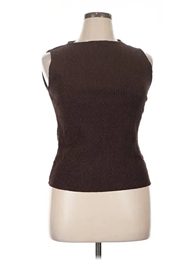 Pre-owned Uniqlo Sleeveless Top Brown Halter Neckline Tops