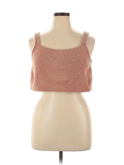 Pre-owned Uniqlo Sleeveless Top Pink Sweetheart Neckline Tops