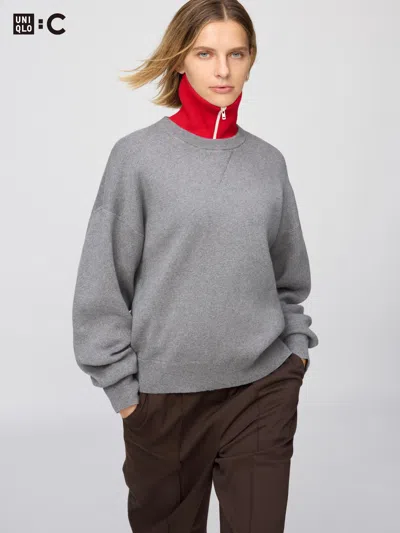 Uniqlo Smooth Cotton Sweater Gray 2xl  Us