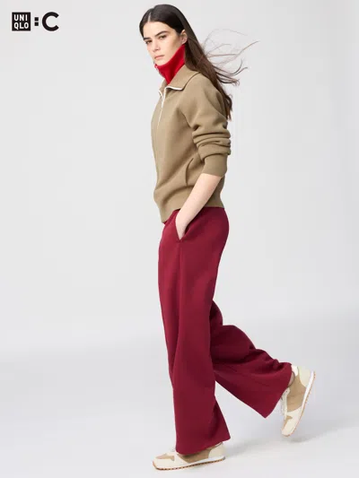 Uniqlo Straight Sweatpants Red 2xs  Us In Brown