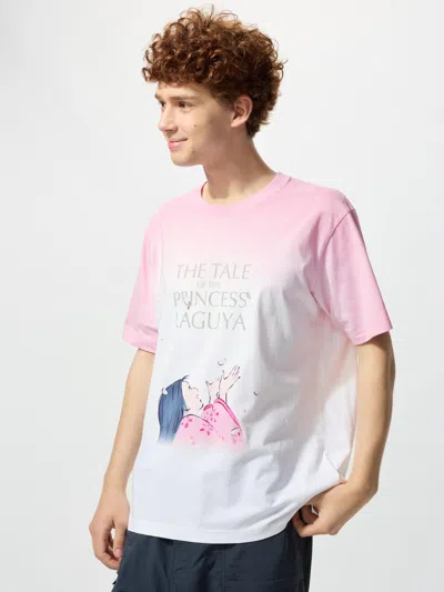 Uniqlo Studio Ghibli Ut Graphic T-shirt The Tale Of The Princess Kaguya White 2xl  Us In Pink