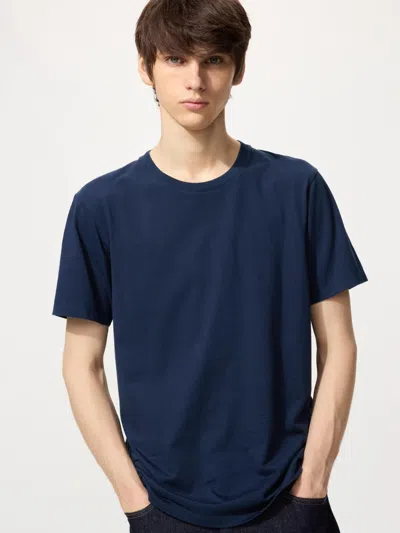 Uniqlo Supima Cotton T-shirt Blue 3xl  Us