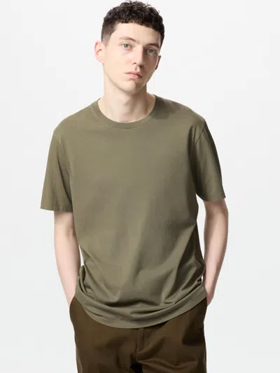 Uniqlo Supima Cotton T-shirt Olive 2xs  Us In Green