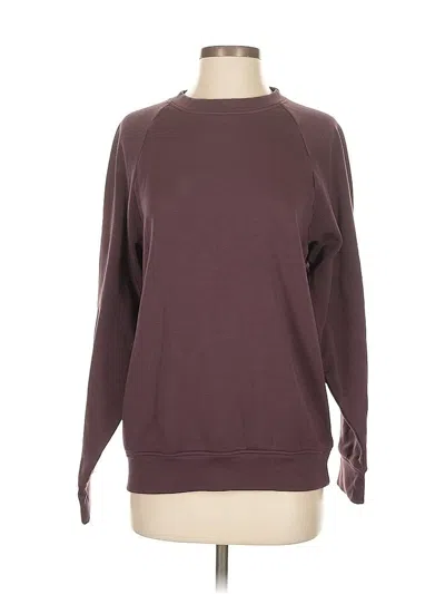 Pre-owned Uniqlo Sweatshirt In Burgundy