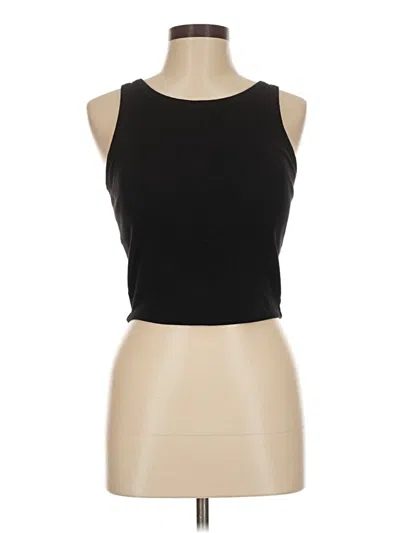 Pre-owned Uniqlo Tank Top Black Halter Neckline Tops