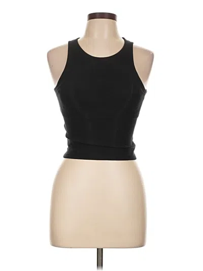 Pre-owned Uniqlo Tank Top Black Halter Neckline Tops