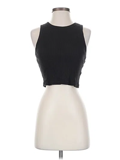 Pre-owned Uniqlo Tank Top Black Halter Neckline Tops