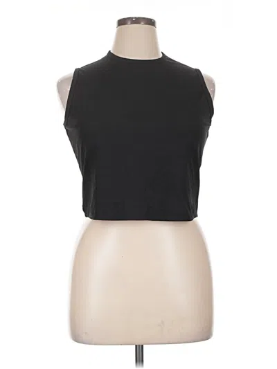 Pre-owned Uniqlo Tank Top Black Halter Neckline Tops