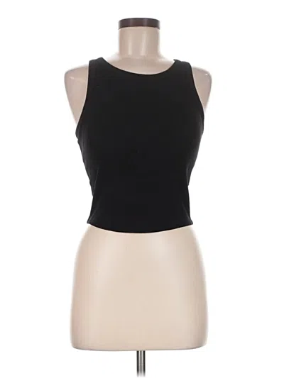 Pre-owned Uniqlo Tank Top Black Halter Neckline Tops