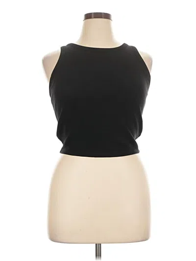 Pre-owned Uniqlo Tank Top Black Halter Neckline Tops