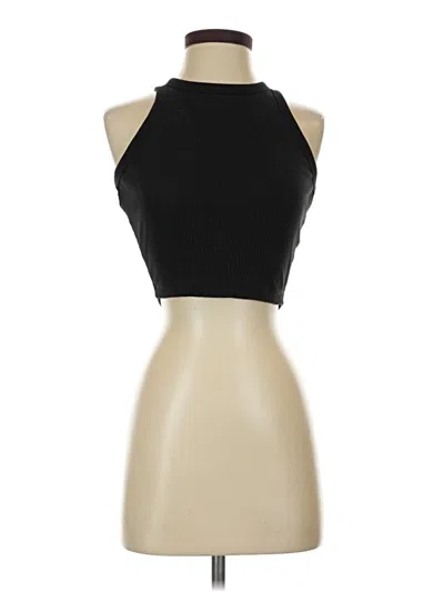 Pre-owned Uniqlo Tank Top Black Halter Neckline Tops