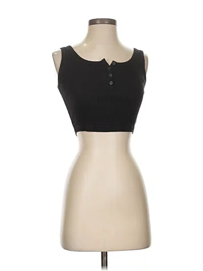 Pre-owned Uniqlo Tank Top Black Strapless Neckline Tops