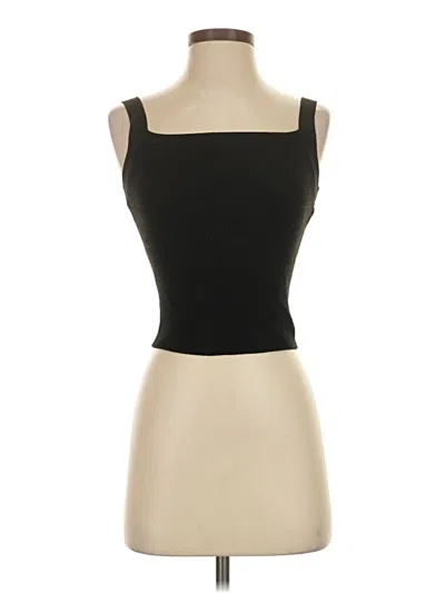 Pre-owned Uniqlo Tank Top Black Strapless Neckline Tops