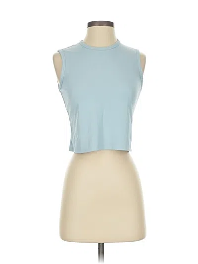 Pre-owned Uniqlo Tank Top Blue Halter Neckline Tops