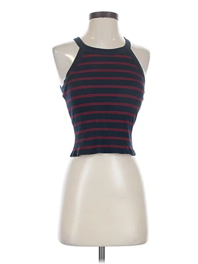 Pre-owned Uniqlo Tank Top Blue Halter Neckline Tops