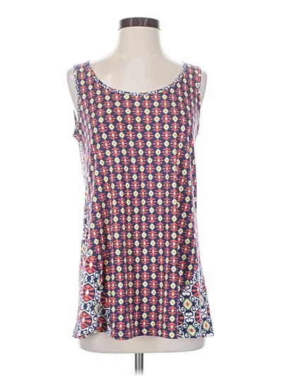 Pre-owned Uniqlo Tank Top Blue Square Neckline Tops