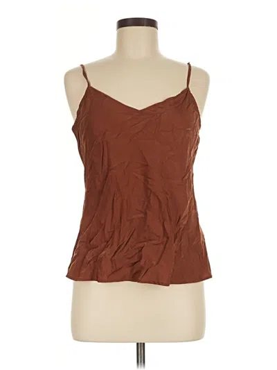 Pre-owned Uniqlo Tank Top Brown Strapless Neckline Tops