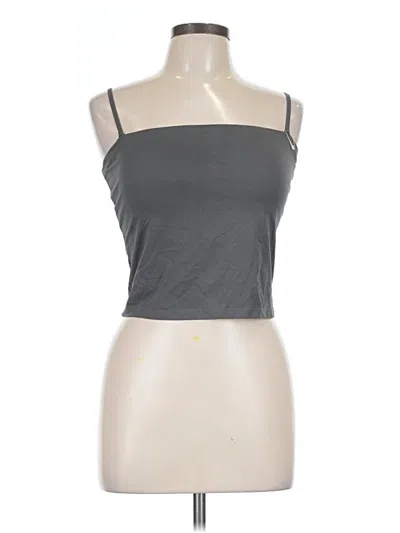 Pre-owned Uniqlo Tank Top Gray Strapless Neckline Tops