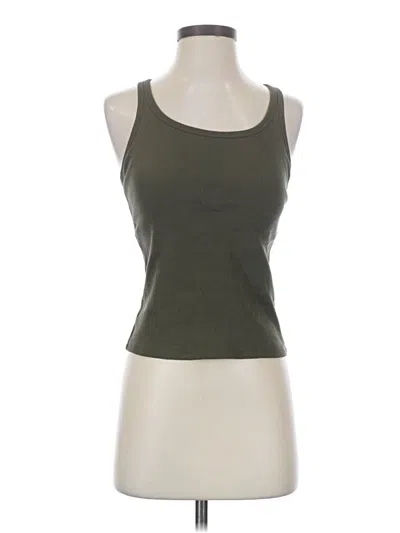 Pre-owned Uniqlo Tank Top Green Halter Neckline Tops