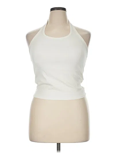 Pre-owned Uniqlo Tank Top Ivory Halter Neckline Tops