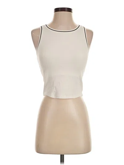 Pre-owned Uniqlo Tank Top Ivory Halter Neckline Tops