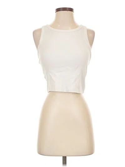 Pre-owned Uniqlo Tank Top Ivory Halter Neckline Tops