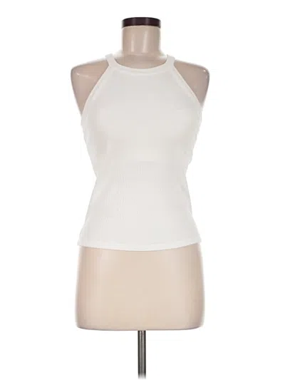Pre-owned Uniqlo Tank Top Ivory Halter Neckline Tops
