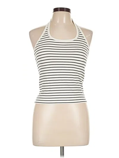 Pre-owned Uniqlo Tank Top Ivory Halter Neckline Tops