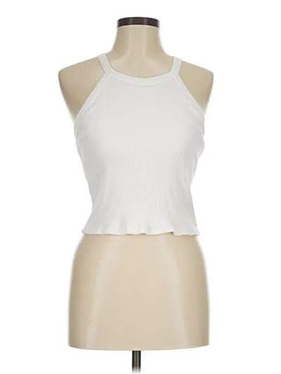 Pre-owned Uniqlo Tank Top Ivory Halter Neckline Tops