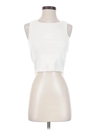 Pre-owned Uniqlo Tank Top Ivory Strapless Neckline Tops