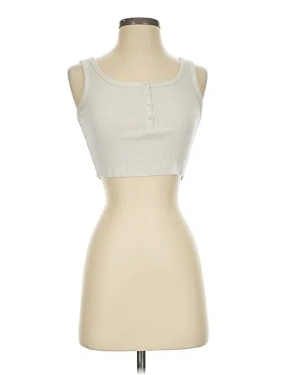 Pre-owned Uniqlo Tank Top Ivory Strapless Neckline Tops